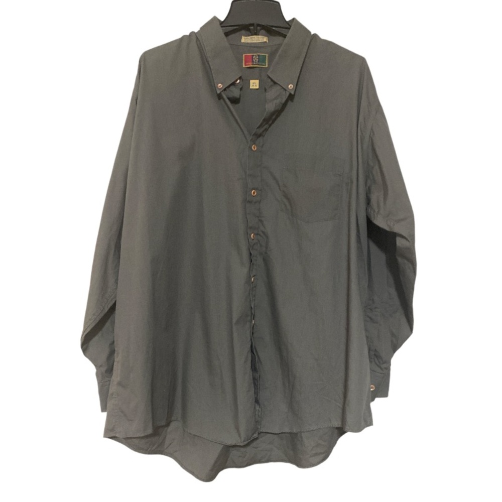 Requirements Grey Gray Men’s Formal Dress Shirt Button Down - Size 18.5 34-35